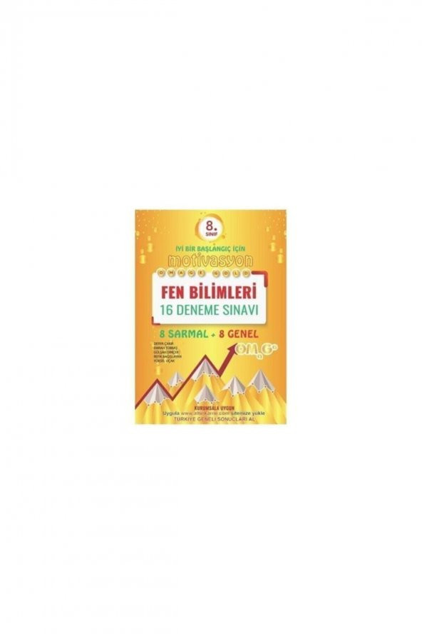 8. Sınıf Omage Gold Motivasyon Fen Bilimleri 16 Deneme Sınavı (8 Sarmal + 8 Genel) ürün görseli 1