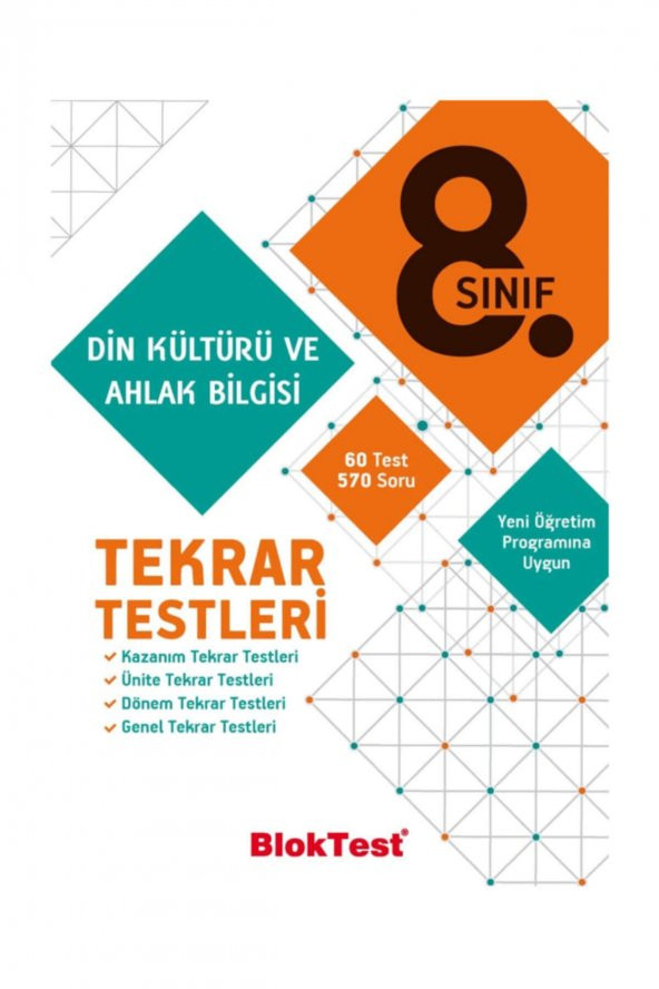 8 Sınıf Din Kültürü Ve Ahlak Bilgisi Tekrar Testleri Bloktest Yayınları ürün görseli 1