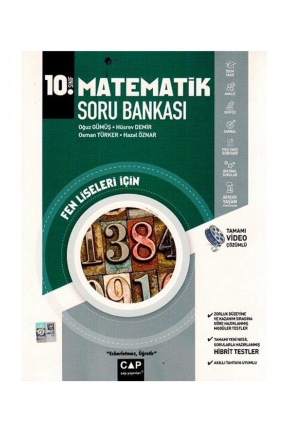Çap Yayınları 10. Sınıf Matematik Fen Lisesi Soru Bankası + Deneme ürün görseli 1