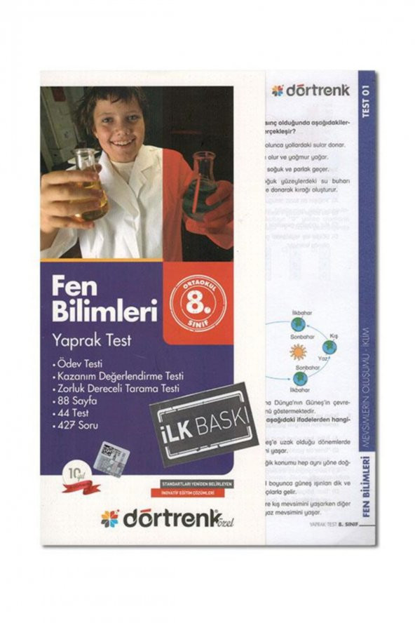 DÖRTRENK 8.SINIF FEN BILIMLERI YAPRAK TEST ürün görseli 1