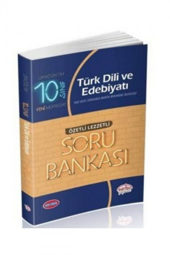 Editör 10. Sınıf Türk Dili ve Edebiyatı Özetli Lezzetli Soru Bankası ürün görseli 1