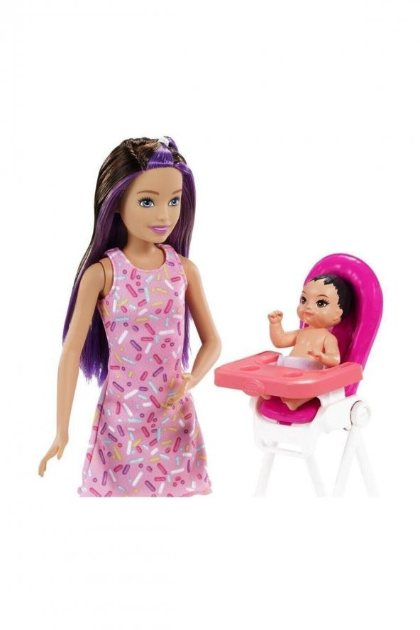 Barbie Skipper Bebek Bakıcısı Bebeği Oyun Seti Parti Temalı ürün görseli 1