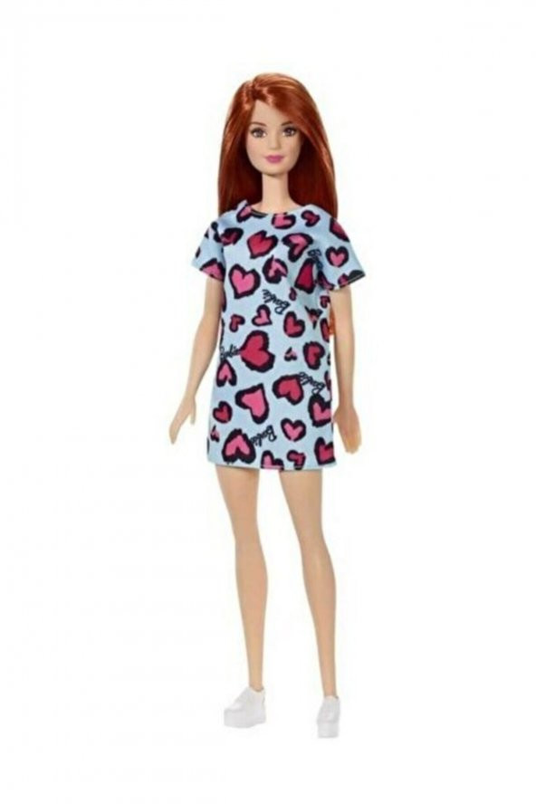 Barbie Şık Barbie Mavi Kalpli Elbise T7439 GHW48 ürün görseli 1