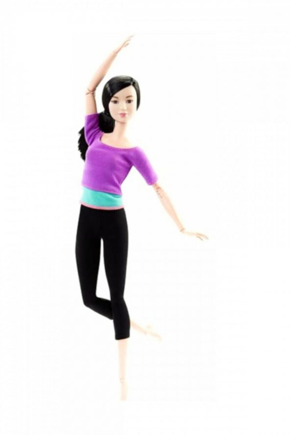 Barbie Sonsuz Hareket Bebeği, Siyah Saçlı - Siyah Taytlı DHL84 ürün görseli 1