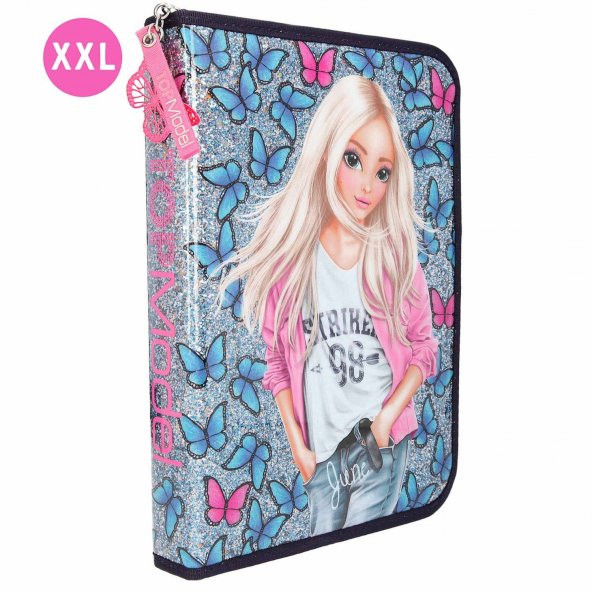 Top Model Big Pencil Case Butterfly Dolu Kalem Kutu - Resim 2