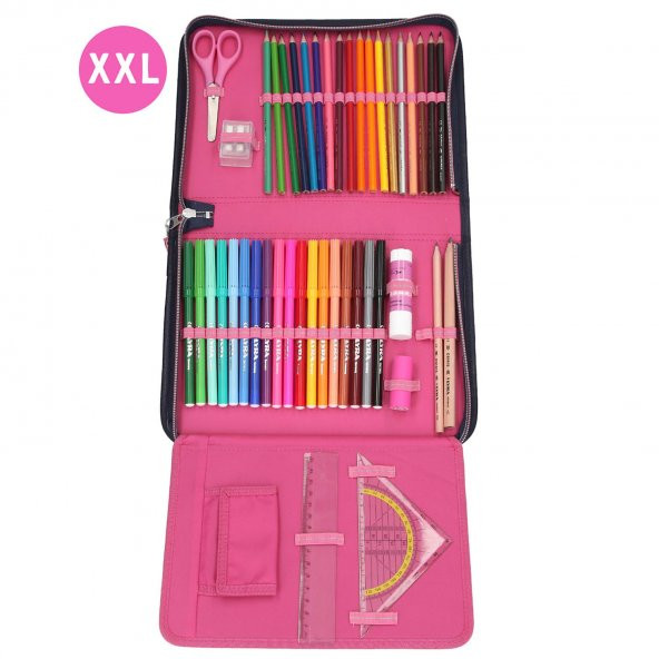 Top Model Big Pencil Case Butterfly Dolu Kalem Kutu - Resim 4