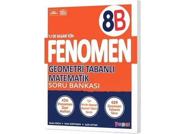 8. Sınıf Fenomen Geometri Tabanlı Matematik B Soru Bankası Fenom ürün görseli 1