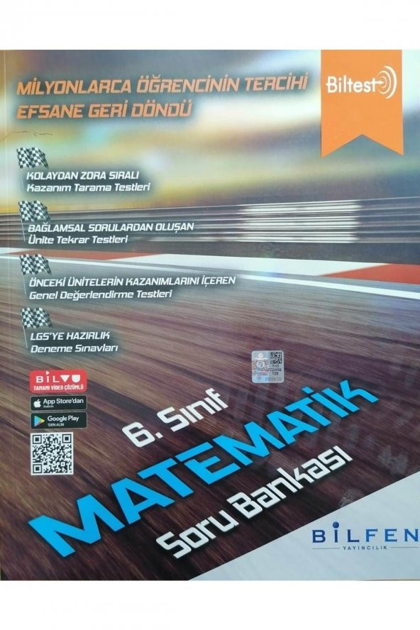 Bilfen Biltest 6.sınıf Matematik Soru Bankası ürün görseli 1