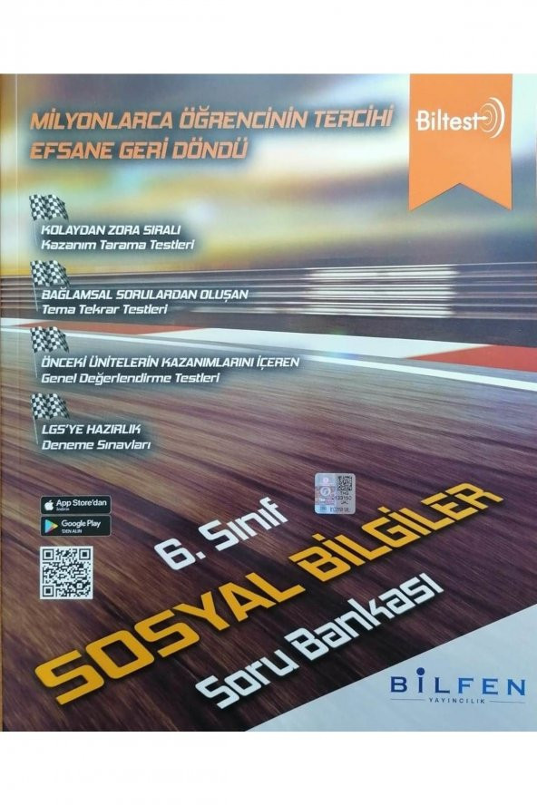 Bilfen Biltest 6.sınıf Sosyal Bilgiler Soru Bankası ürün görseli 1