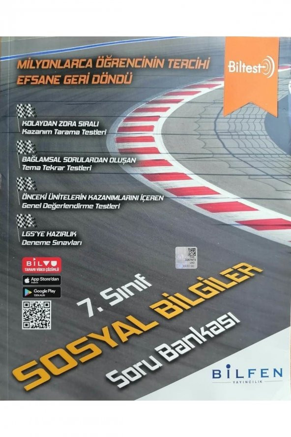 Bilfen Biltest 7.sınıf Sosyal Bilgiler Soru Bankası ürün görseli 1