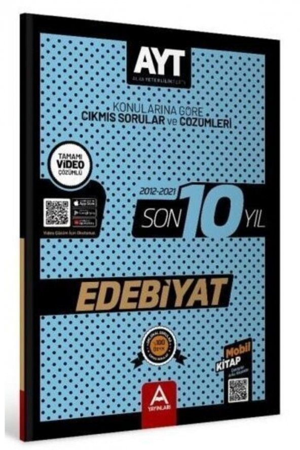 A Yayınları Ayt Edebiyat Son 10 Yıl Soru Ve Çözümleri ürün görseli 1