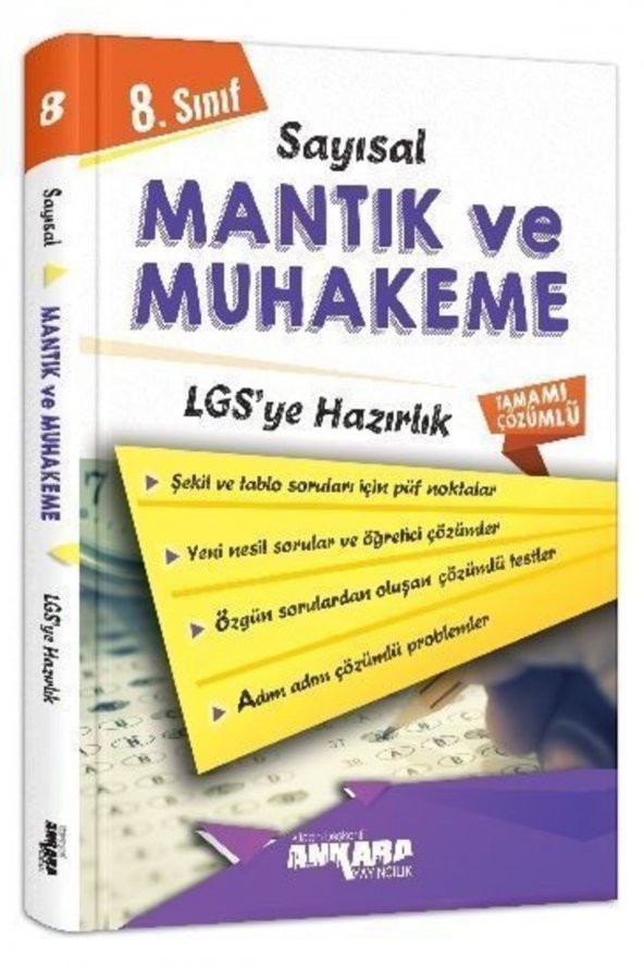 Ankara Yayıncılık 8. Sınıf Lgs Sayısal Mantık Ve Muhakeme Çözümlü Soru Bankası ürün görseli 1