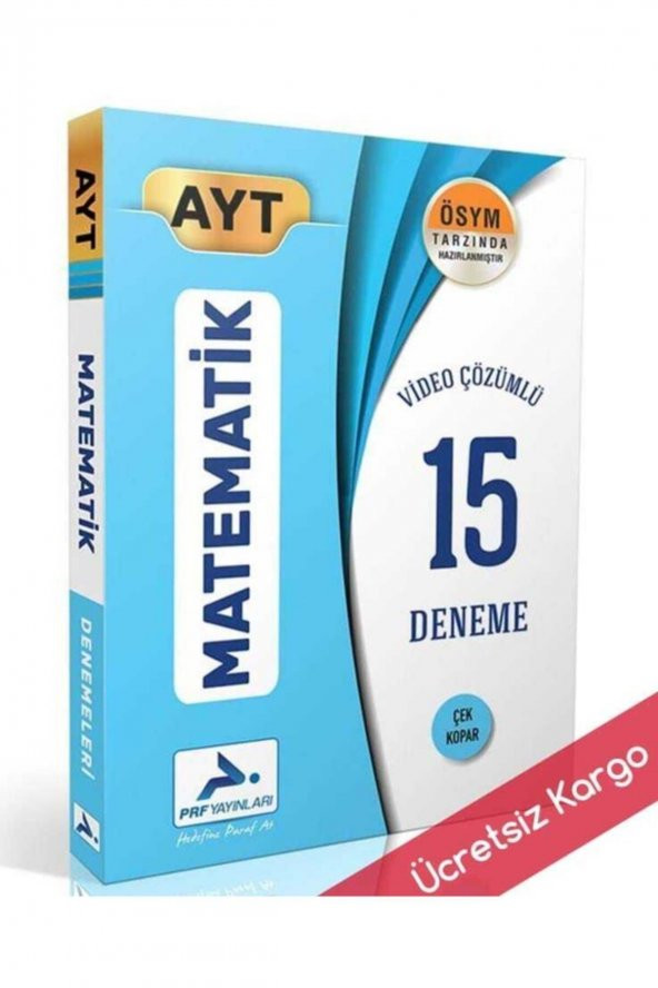 AYT Matematik Video Çözümlü 15 Deneme PRF Paraf Yayınları ürün görseli 1