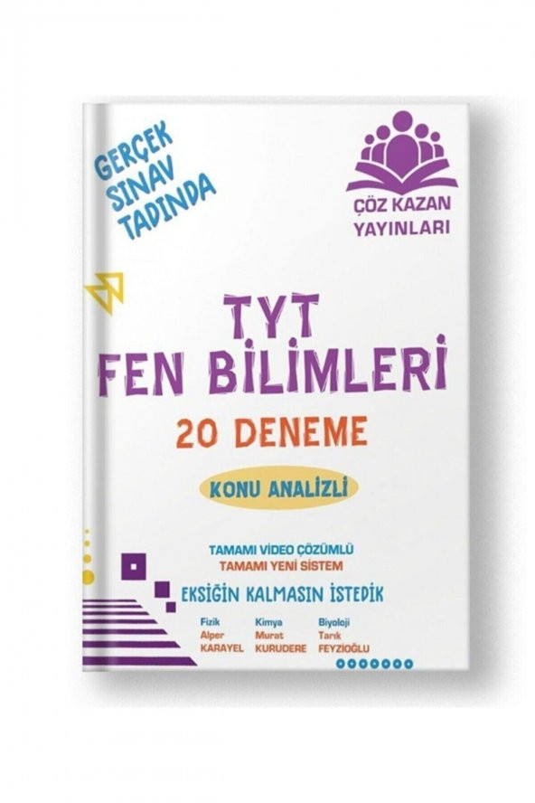 Çöz Kazan Yayınları Tyt Fen Bilimleri 20 Deneme Çöz Kazan Yayınları ürün görseli 1