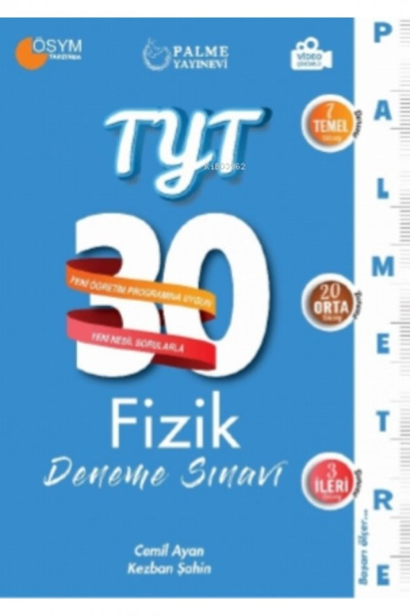 Fizik Deneme Tyt 30lu Palmetre ürün görseli 1