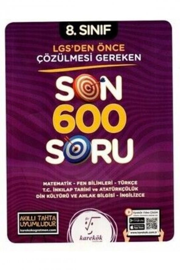 Karekök Yayınları Lgsden Önce Çözülmesi Gereken Son 600 Soru ürün görseli 1