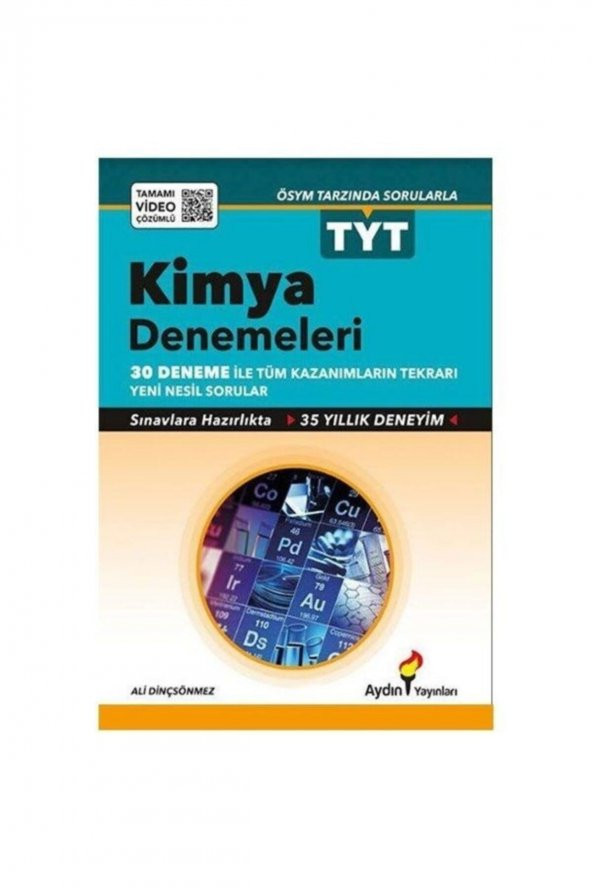 TYT Tamamı Video Çözümlü 30*7 Kimya Denemeleri Aydın Yayınları ürün görseli 1