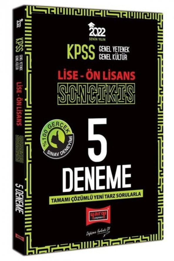 Yargı 2022 Kpss Lise Ön Lisans Gygk Son Çıkış 5 Deneme Çözümlü ürün görseli 1