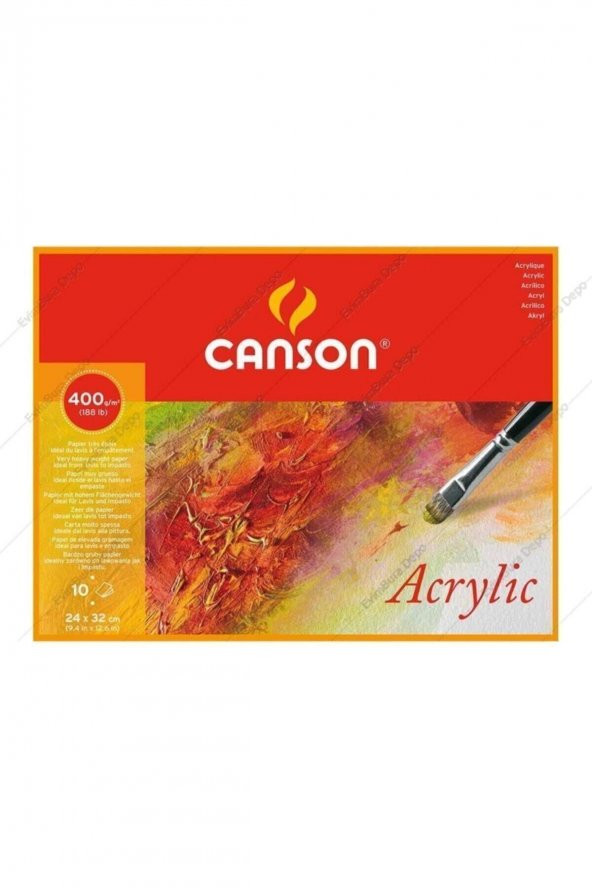 Canson Akrilik Blok 400 Gr 24x32 Cm 10 Yaprak Üstten Yapışkanlı ürün görseli 1