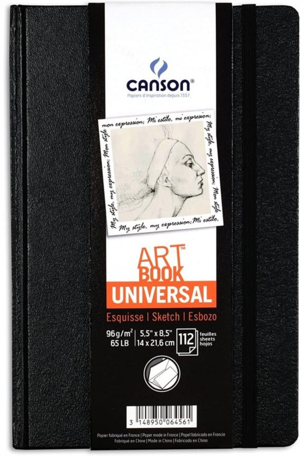 Canson Art Book Universal Sert Kapak Eskiz Defteri 96gr 14x21,6cm 112 Yaprak ürün görseli 1