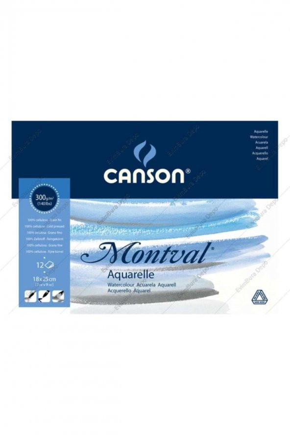 Canson Montval Suluboya Blok 300 gr 18x25 cm 12 Sayfa ürün görseli 1