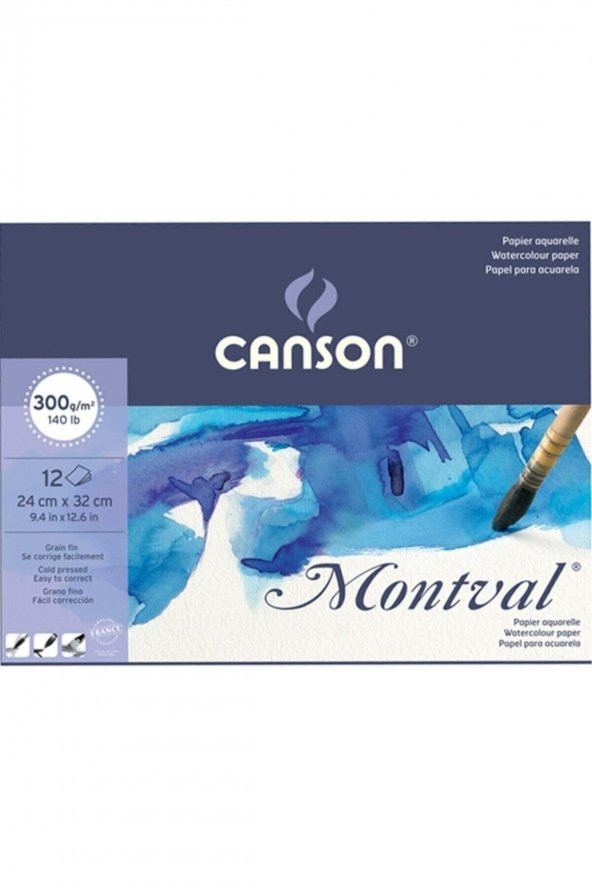 canson Montval Suluboya Defteri 300gr 24x32 12 Sayfa ürün görseli 1
