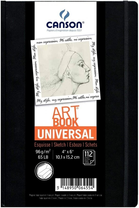 Canson Universal Art Book Çizim Defteri 96g 112 Yaprak 10,2x15,2cm ürün görseli 1