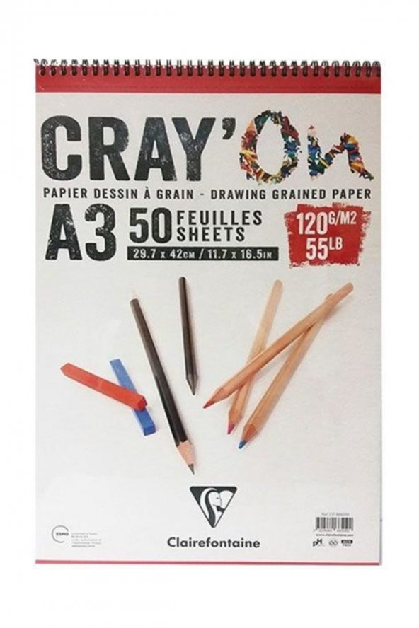 Cray`On Çizim Blok A3 Yandan Spiralli 120 gr. 50 Yaprak ürün görseli 1