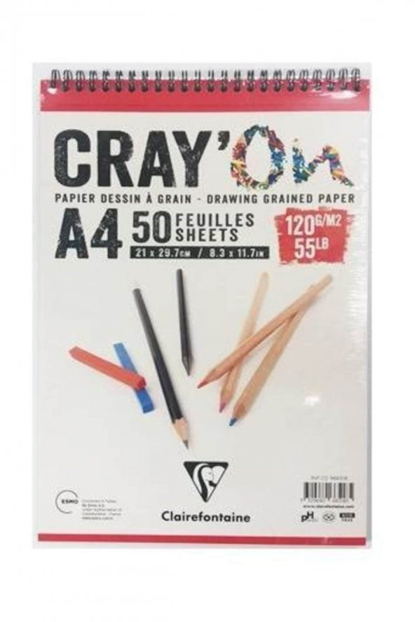 Cray`On Çizim Blok A4 Üstten Spiralli 120 gr. 50 Yaprak ürün görseli 1