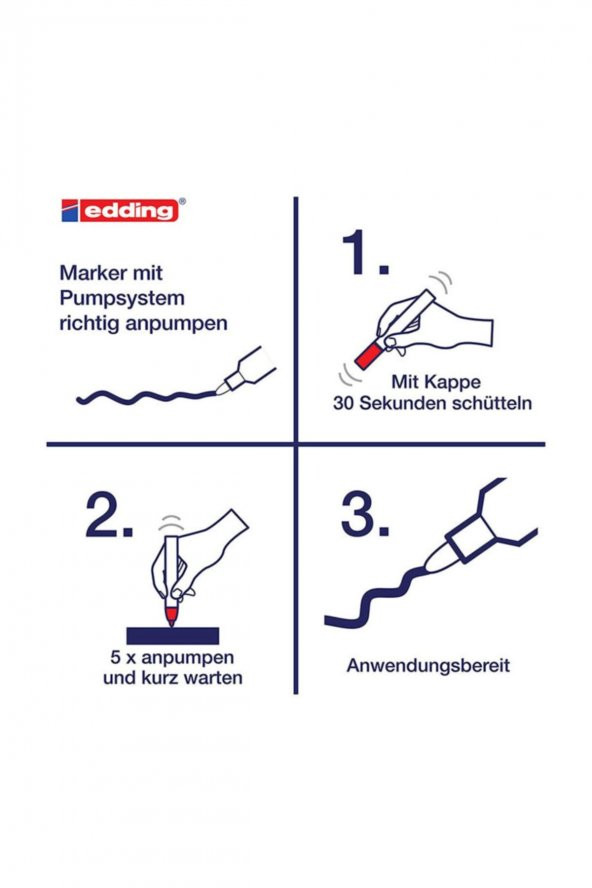 Edding 3lü Metalik Boya Dekor Markör Set 0.8mm - Resim 6