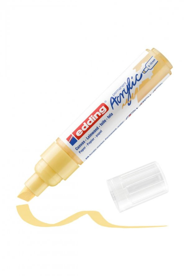 Edding 5000 Kalın Uçlu Akrilik Markör - Pastel-Sarı - 5-10 Mm’Lik Kesik Uç ürün görseli 1