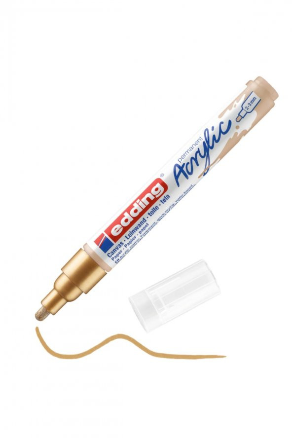 Edding 5100 Orta Uçlu Akrilik Markör - Altın - 2-3 Mm’Lik Yuvarlak Uç ürün görseli 1