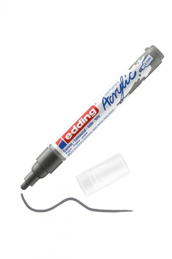 Edding 5100 Orta Uçlu Akrilik Markör - Antrasit - 2-3 Mm’Lik Yuvarlak Uç ürün görseli 1