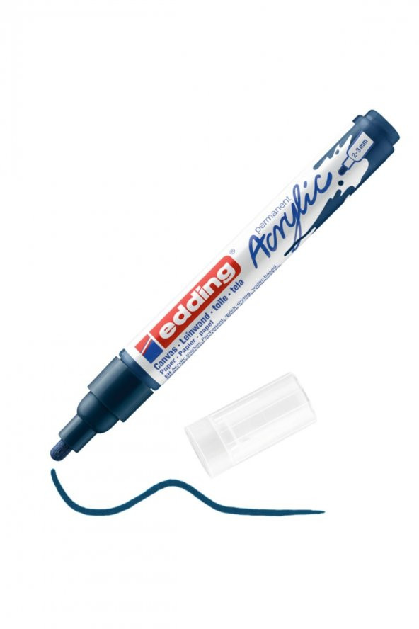 Edding 5100 Orta Uçlu Akrilik Markör - Gece Mavisi - 2-3 Mm’Lik Yuvarlak Uç ürün görseli 1