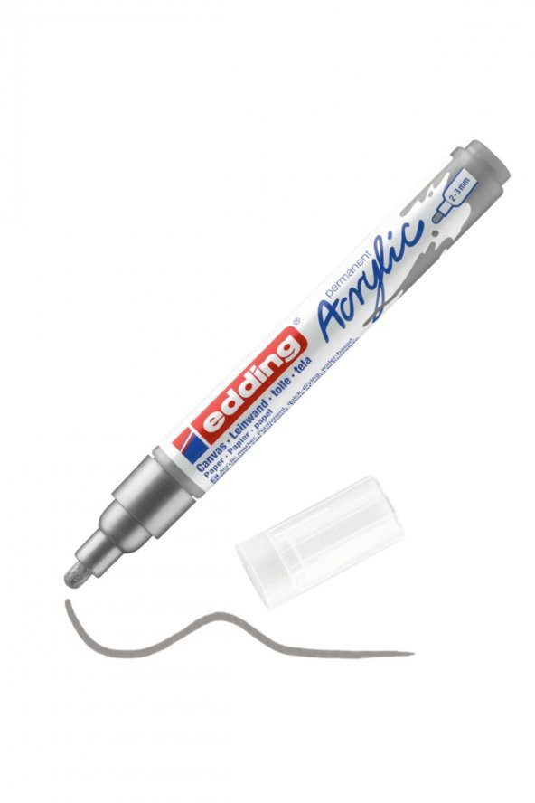 Edding 5100 Orta Uçlu Akrilik Markör - Gümüş - 2-3 Mm’Lik Yuvarlak Uç ürün görseli 1