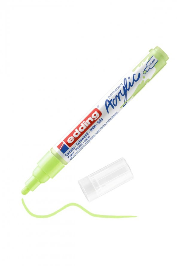 Edding 5100 Orta Uçlu Akrilik Markör - Pastel-Yeşil - 2-3 Mm’Lik Yuvarlak Uç ürün görseli 1