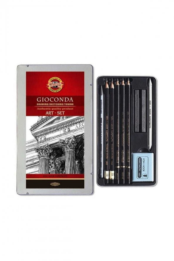 Südor Gioconda Art Set 10 Parça Karakalem Resim Seti Metal Kutu ürün görseli 1
