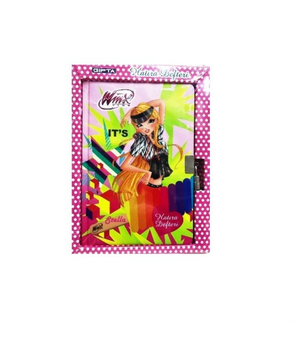 Gıpta Winx Hatıra Defteri Kilitli 14x20 Sert Kapak ürün görseli 1