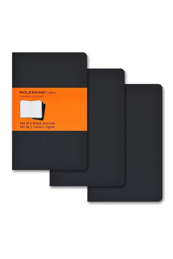 Moleskine Cahier Pocket 3 Lü Paket Çizgili Defter Siyah ürün görseli 1