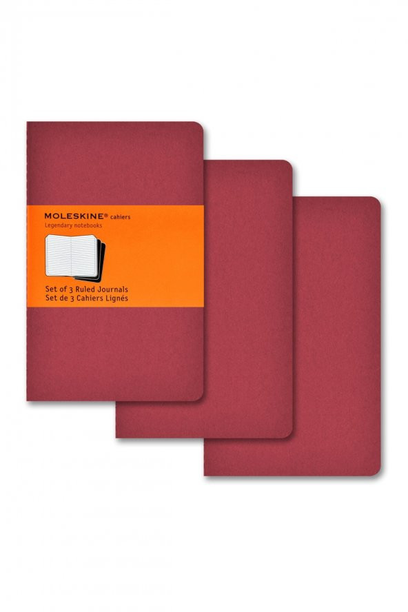 Moleskine Cahiers Journals Çizgili Defter Kırmızı ürün görseli 1