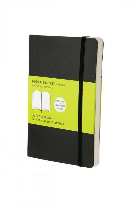 Moleskine Cep Boy Esnek Kapak Defter 9X14cm Siyah Soft çizgisiz ürün görseli 1