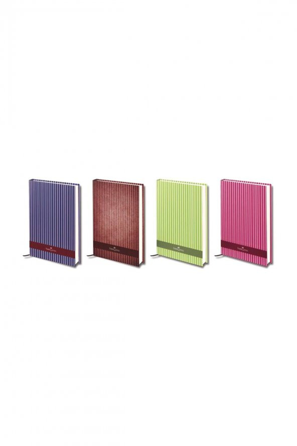 Faber-Castell - Çizgili Sert Kapak Çizgisiz Defter A5 120yp. (400605) ürün görseli 1