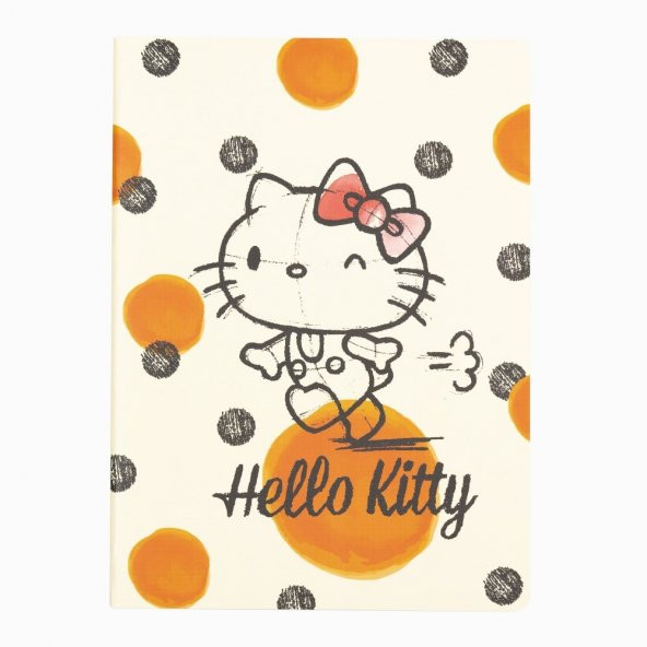 Hello Kitty Trendy Çizgili Defter 60 Yaprak ürün görseli 1