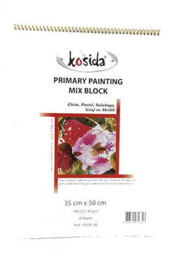 Kosida Primary Painting Mix Block 35x50 Karma Resim Defteri ürün görseli 1