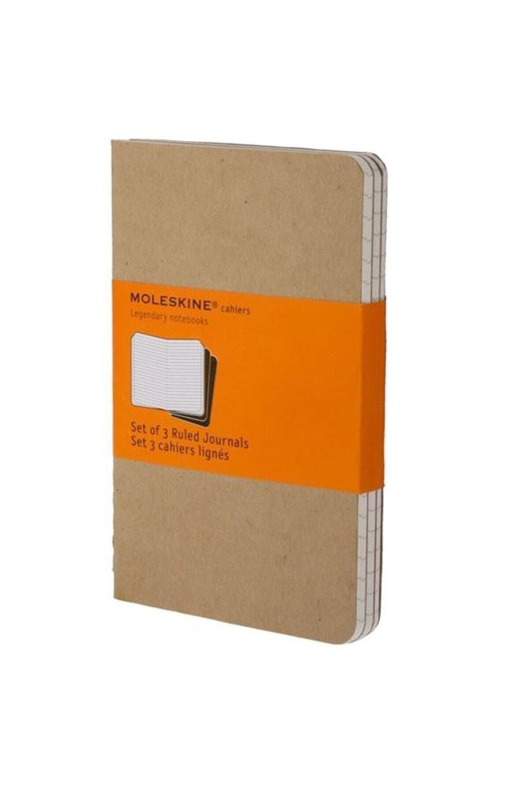 Moleskine Cahier 3lü Büyük Boy Karton Kapak Çizgili Defter ürün görseli 1