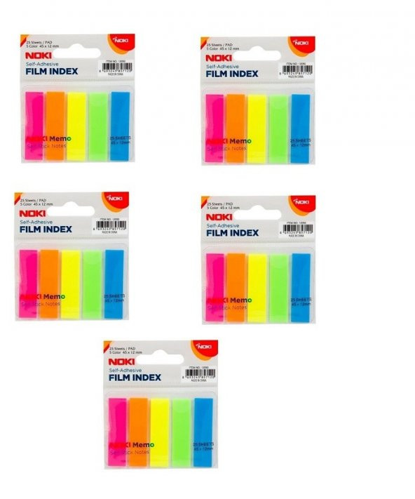 Noki Memo Film Index 5 Renk 12x45mm 25 Yp. 5 Adet ürün görseli 1