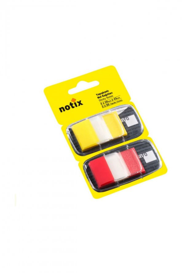 Notix Index Ayraç 2 Renkx50 Yaprak Beyaz Dispenserli Asmalı ürün görseli 1