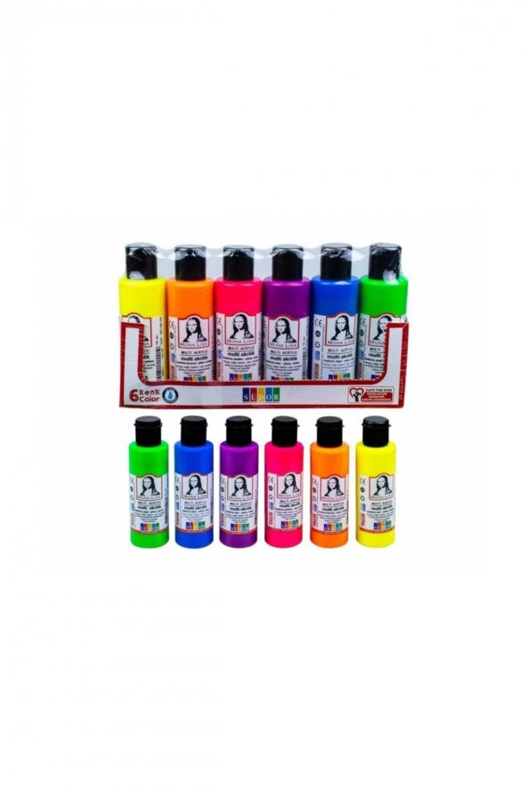 Monalisa Multi Akrilik Boya Fosforlu Set 6X70 ml (SD1006F) ürün görseli 1