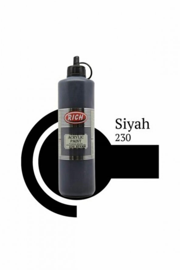 Rich 230 Akrilik Siyah 500 cc ürün görseli 1