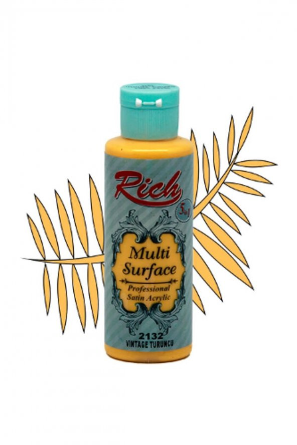 Rich Multi Surface Her Yüzey İçin Akrilik Boya 130 cc. 2132 VINTAGE TURUNCU ürün görseli 1